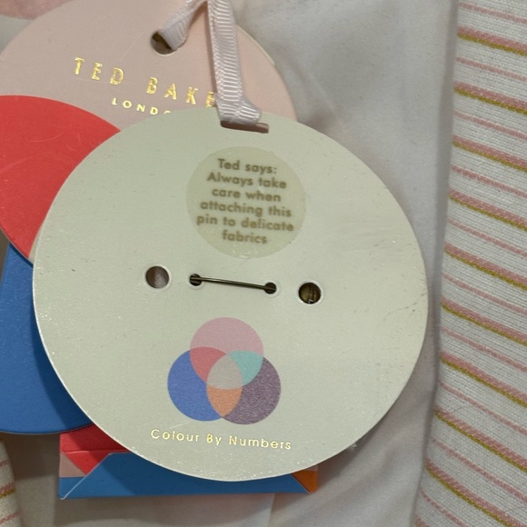 TED BAKER ALTAA COLOUR BY NUMBERS STRIPE COTTON BLAZER IN IVORY - Picture 12 of 13